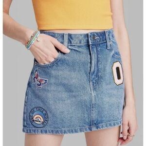 NEW Wild Fable Denim Patchwork Mini Skirt